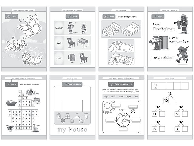 Worksheets | Town4kids Kindergarten System